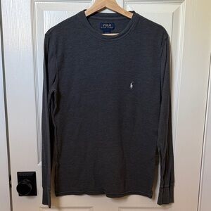 Polo by Ralph Lauren Dark Charcoal Long-Sleeve Crewneck Shirt